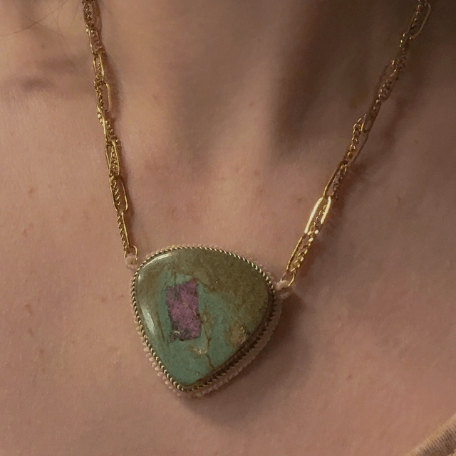 Collier IMPÉRATRICE rubis zoisite