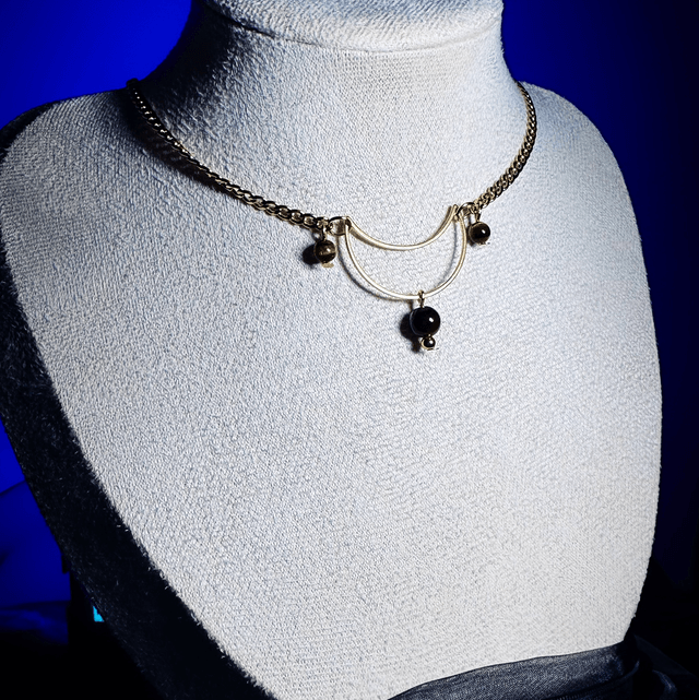 Collier ÉCLAT LUNAIRE Œil de tigre 