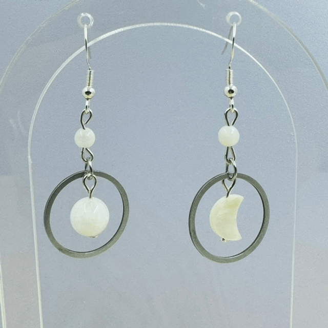 Boucles d’oreilles THÉSÉE pierres de lune