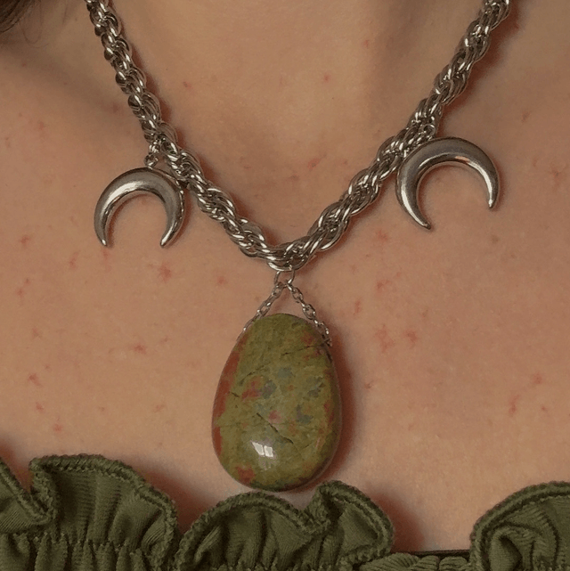 collier REMPART unakite 