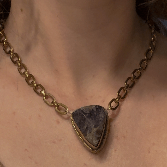 Collier IMPÉRATRICE améthyste brut