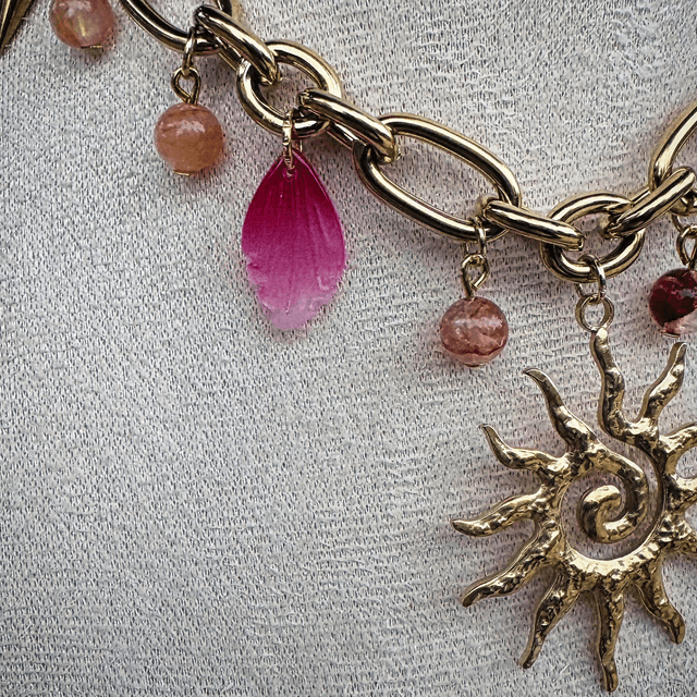 Collier HÉLIOS quartz hematoide 