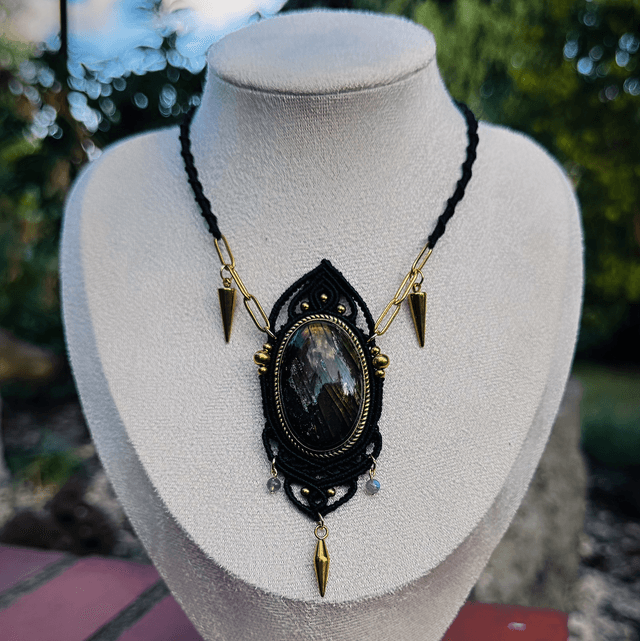 Collier ANTIQUE labradorite 