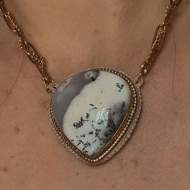 Collier TEMPÉRANCE jaspe dendritique