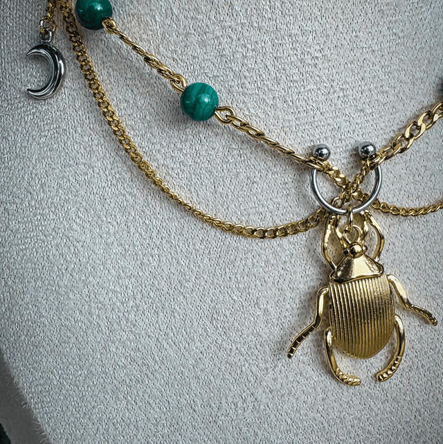 Collier KHÉPRI malachite 
