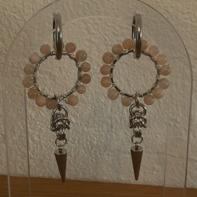 Boucles d’oreilles FORTERESSE pierres de soleil 