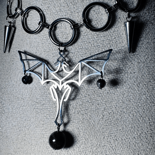 Collier DRACO jaspe sang de dragon