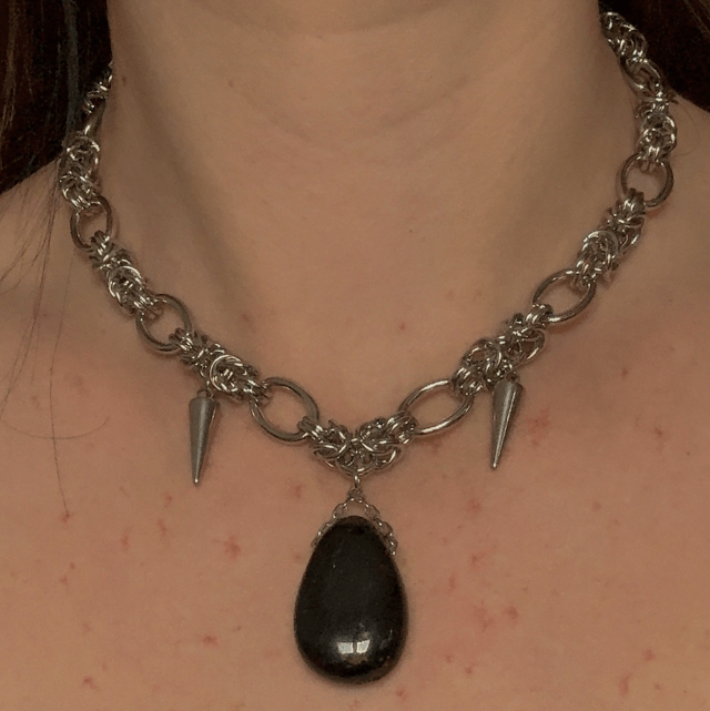 Collier REMPART tourmaline noir 