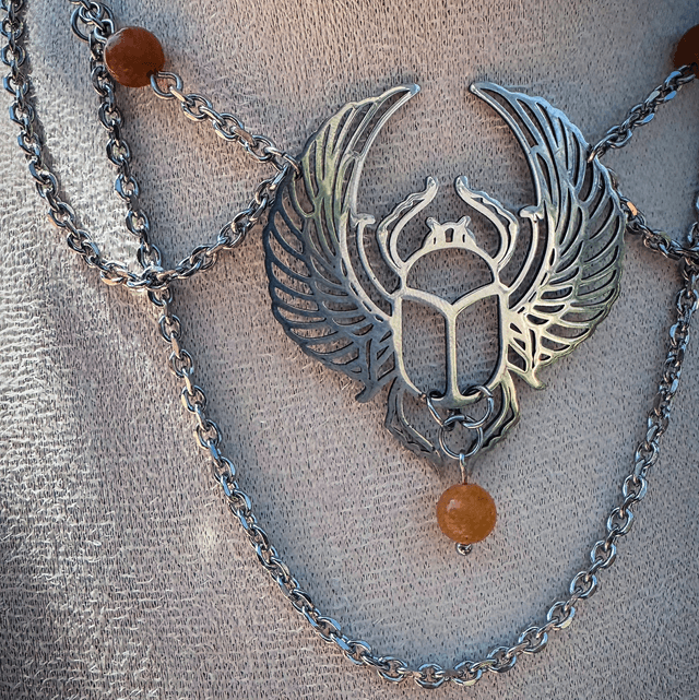 Collier NIL aventurine orange 