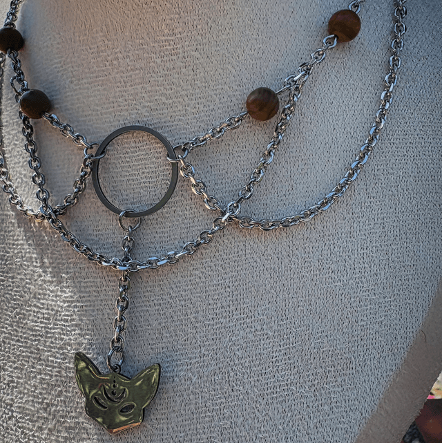 Collier SALEM bois fossile 