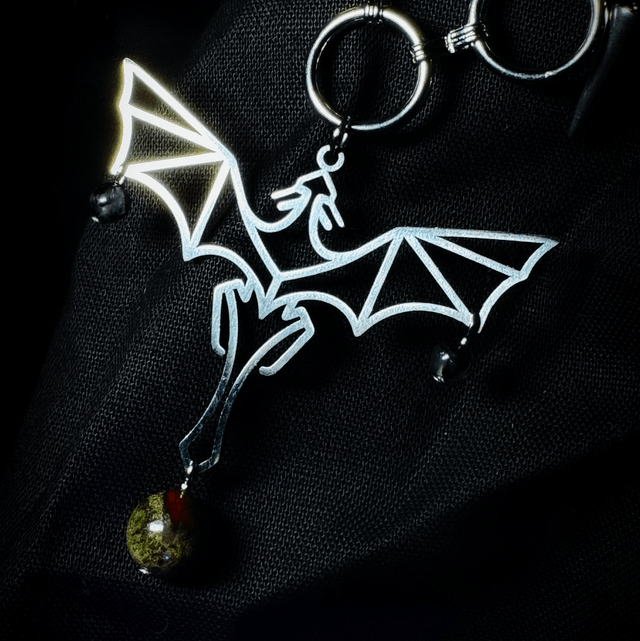 Collier DRACO jaspe sang de dragon