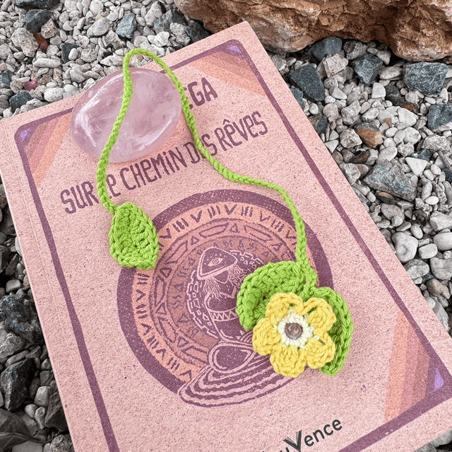 Marque page fleur pierre de soleil