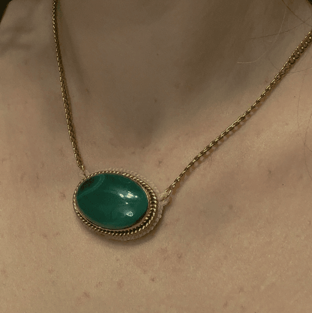Collier IMPÉRATRICE malachite 