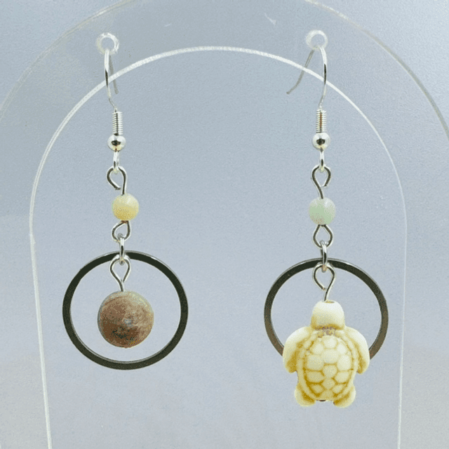 Boucles d’oreilles THÉSÉE amazonite