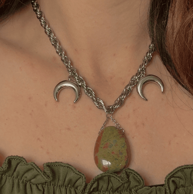 collier REMPART unakite 